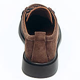 Жіночі замшеві лофери ботінки туфлі коричневого кольору з леопардовим принтом 53201/347/245 розмір 36, фото 7