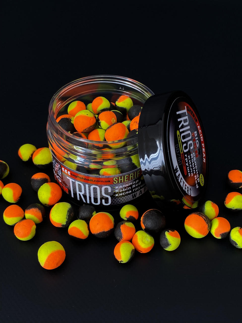 Вафтерс TRIOS Sheriff / Acid Pear (кальмар, Robin Red, кисла груша), 10-12 мм