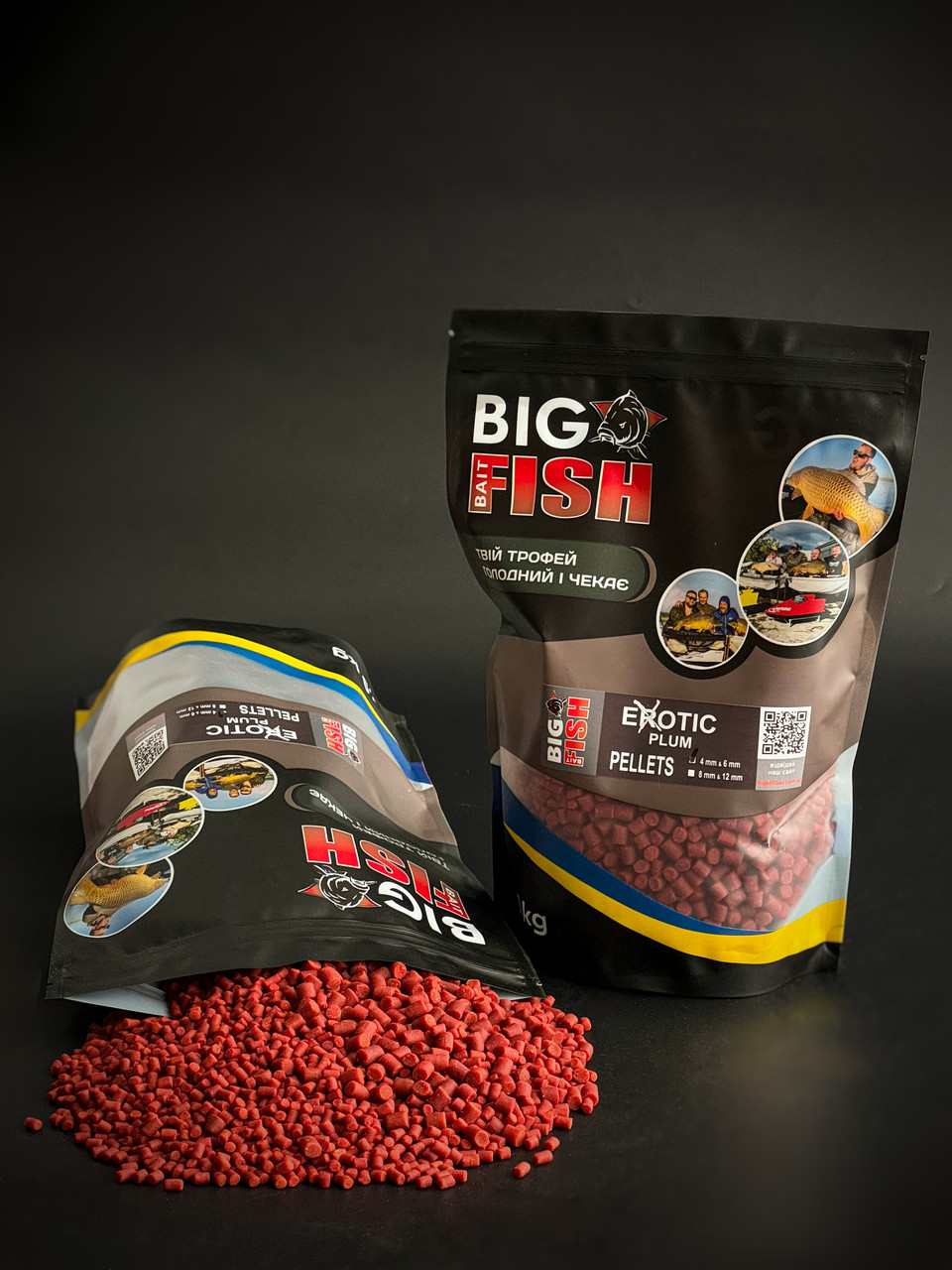 Пелетс Exotic Plum - фірмова слива (Premium Pellets), мікс 4 мм та 6 мм, упаковка 0,9 кг
