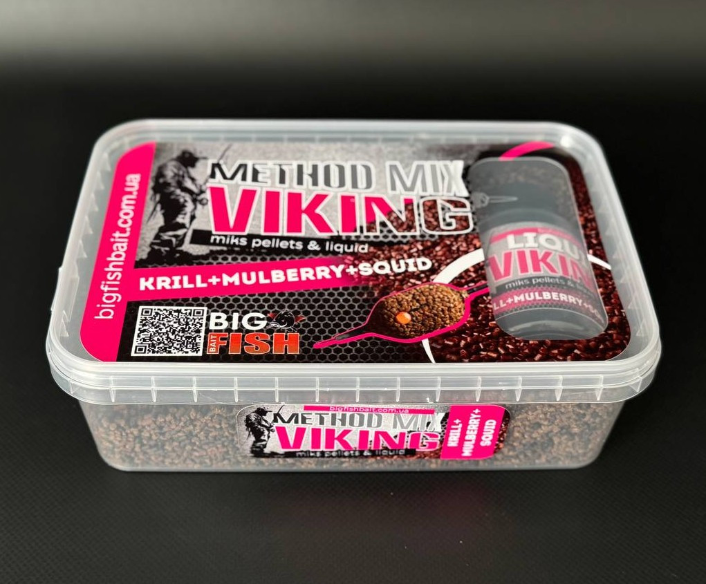 Метод-мікс + ліквід VIKING (krill, mulberry, squid / криль, шовковиця, кальмар), 400 гр