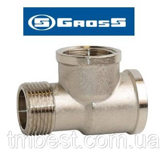 Трійник 3/4" ЗВВ нікельований Gross SF