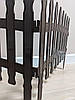 Декоративний пластиковий паркан для клумби темно-коричневий 45х36 см на 10 секцій, фото 10