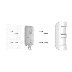 Кріпильна панель Ajax SmartBracket MotionProtect Outdoor white