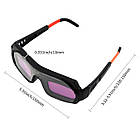 Захисні зварювальні окуляри Хамелеон, з чохлом / Окуляри зварювальника / Окуляри для зварювання з автоматичним затемненням, фото 8