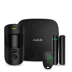 Комплект бездротової сигналізації Ajax StarterKit Cam (HDR) black (Hub