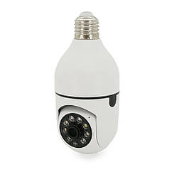4Мп Wi-Fi відеокамера вулична-внутрішня SD/карта PiPo PP-IPC30D2MP15 PTZ 2.8 mm під цоколь Е27 ICSee