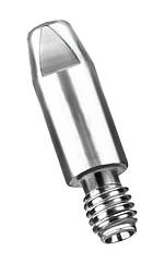 Наконечник струмопровідний M6 28 мм | Нікельований | Преміум мідь E-Cu | Для MIG/MAG 0.8 / 1.0 / 1.2 мм