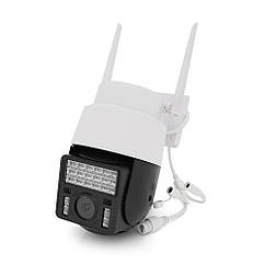 5Мп Wi-Fi відеокамера вулична з бузковою і SD/картою YOSO YO-IPC43D5MP50 PTZ 2.8mm V380