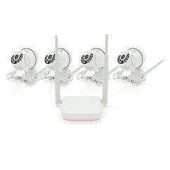 Комплект відеоспостереження WIFI — PTZ Outdoor 009-4-2MP Pipo (4 вуличні камери, кабелі, блок живлення,