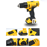 Дриль-шуруповерт 24V DCD792D2 із запасним акумулятором, зарядною станцією, повним набором інструментів у кейсі, фото 3