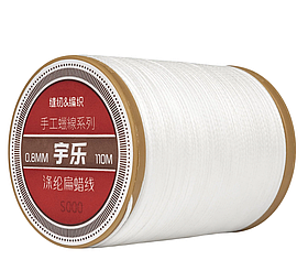 Galaces 0.80 мм білий (S000) плоский шнур увіщений по шкірі