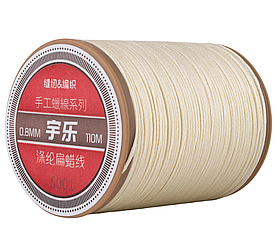 Galaces 0.80 мм світло-бежевий (S001) плоский шнур увіщений по шкірі