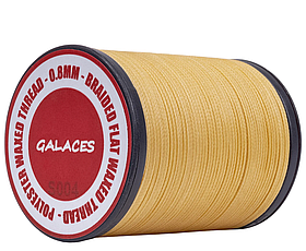 Galaces 0.80 мм бежевий (S004) плоский шнур увіщений по шкірі