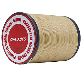 Galaces 0.80 мм бежевий (S006) плоский шнур увіщений по шкірі