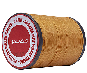 Galaces 0.80 мм темно-бежевий (S007) плоский шнур увіщений по шкірі