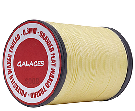 Galaces 0.80 мм бежевий (S008) плоский шнур увіщений по шкірі