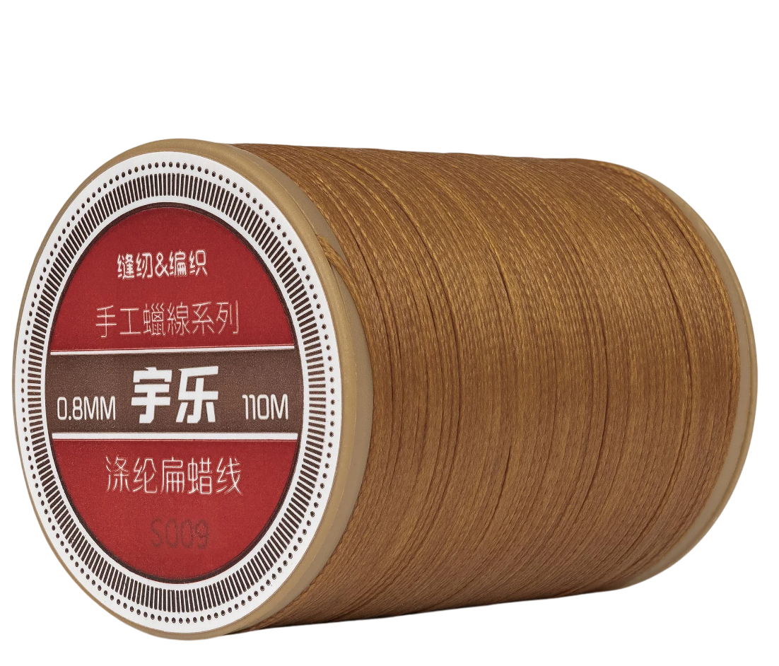 Galaces 0.80 мм світло-коричневий (S009) плоский шнур увіщений по шкірі, фото 1