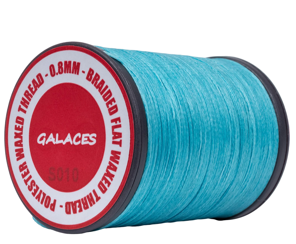 Galaces 0.80 мм блакитний (S010) плоский шнур увіщений по шкірі, фото 1