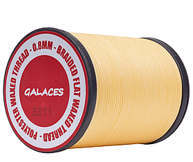 Galaces 0.80 мм жовто-бежевий (S011) плоский шнур увіщений по шкірі