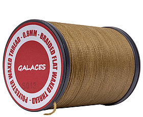 Galaces 0.80 мм коричневий (S013) плоский шнур увіщений по шкірі