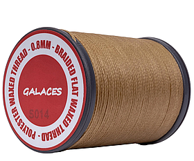Galaces 0.80 мм коричневий (S014) плоский шнур увіщений по шкірі