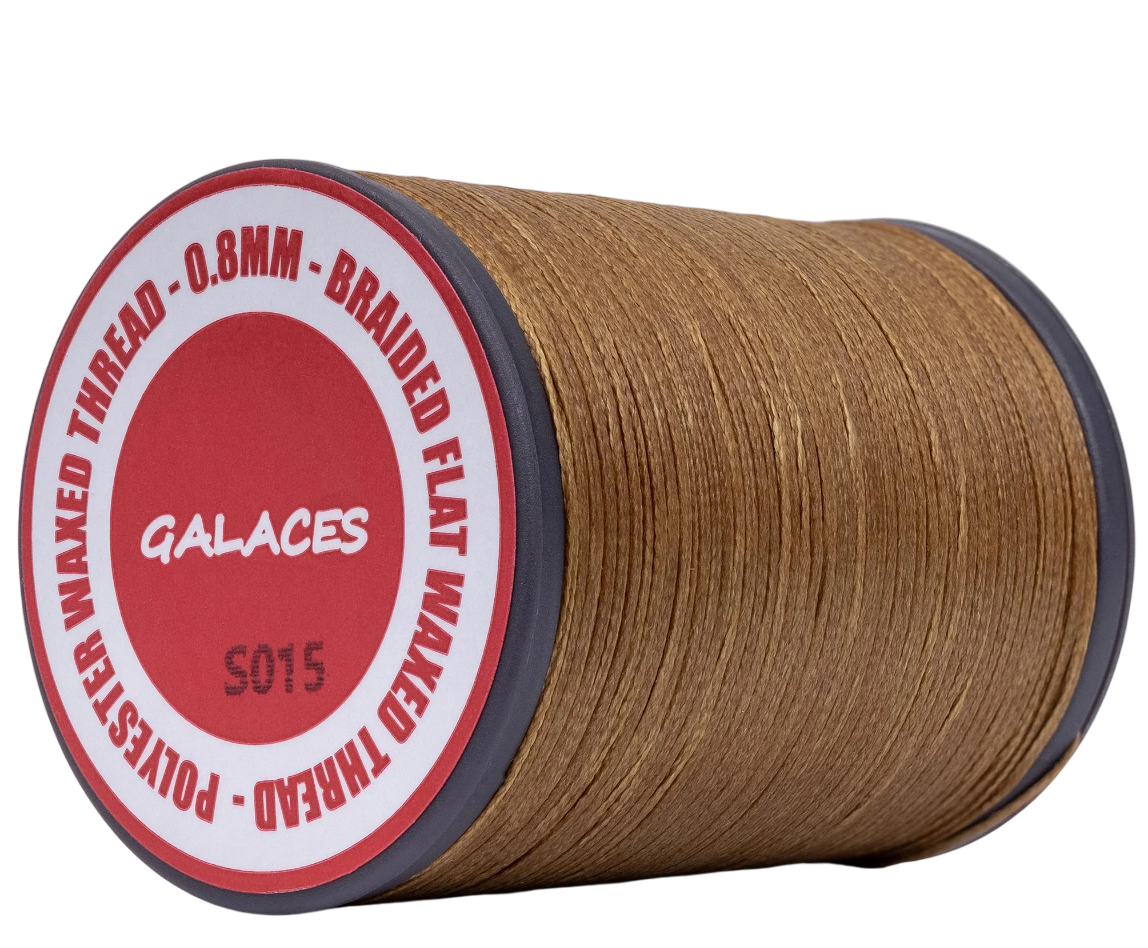 Galaces 0.80 мм коричневий (S015) плоский шнур увіщений по шкірі, фото 1