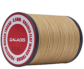 Galaces 0.80 мм темно-бежевий (S016) плоский шнур увіщений по шкірі