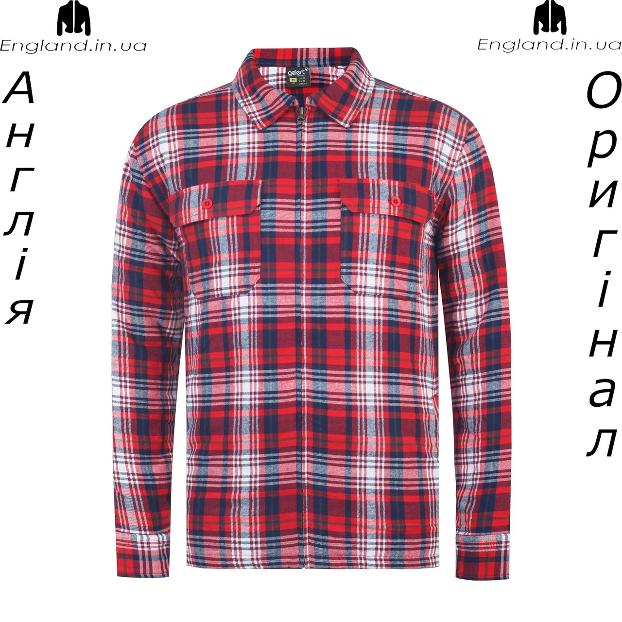 Сорочка чоловіча в клітинку Gelert (Гелерт) з Англії - на довгий рукав, фото 1