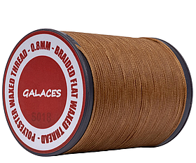 Galaces 0.80 мм коньячний (S018) плоский шнур увіщений по шкірі