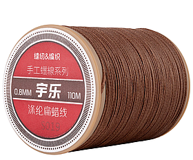 Galaces 0.80 мм світло-коричневий (S019) плоский шнур увіщений по шкірі