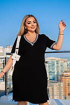 Сукня в стилі спорт шик великого розміру батал Розміри: 48-50, 52-54, 56-58, 60-62, фото 4