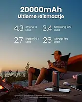Самый безопасный INIU Power Bank, 22.5W USB C Fast Charging 20000mAh Small Power Bank, PD 3.0 + QC 4.0 Portabl, фото 5