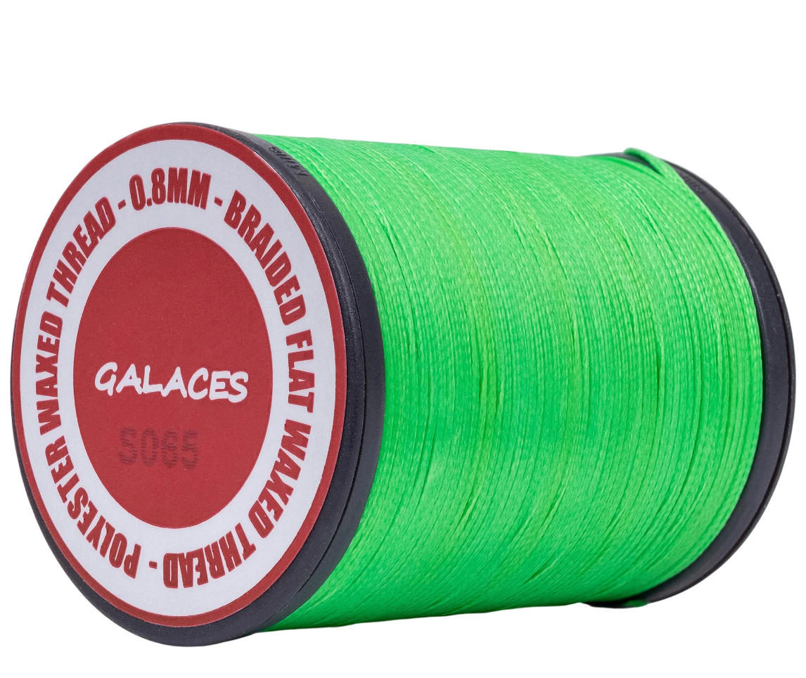 Galaces 0.80 мм салатовий (S065) плоский шнур увіщений по шкірі, фото 1