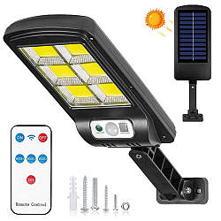 Вуличний ліхтар на сонячних батареях, 2200mAh + пульт, Solar Light BK120-6COB / Світлодіодний прожектор на стовп