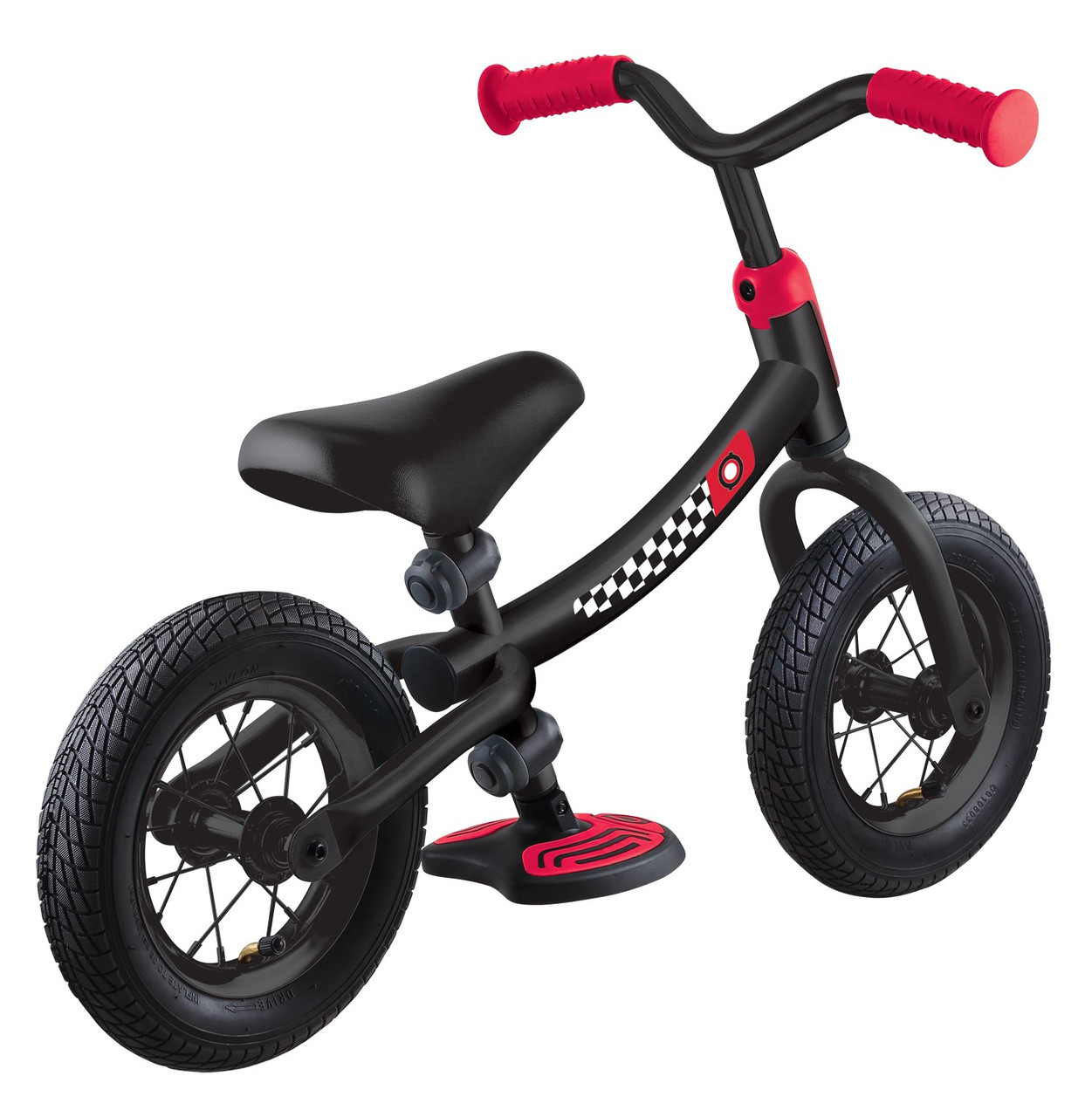 Біговел-самокат Globber Go Bike Air чорно-червоний до 25кг (615-120)