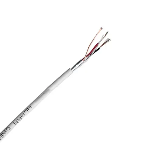 Кабель сигнальний VKcable, 2 жили, в екрані, 7х0.22 мм, CCA, білий, 100 м