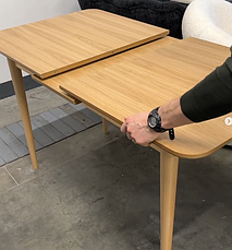 Стіл обідній розкладний Осло 120 , колір натуральний, фото 4