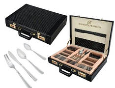 Набір столових приладів Bohmann BP-B72-SM 72 предмети на 12 персон ложки, виделки (вилки), ножі Сріблястий