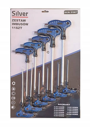 Набір викруток шестигранних T2-T10, 11шт  S10877, фото 1