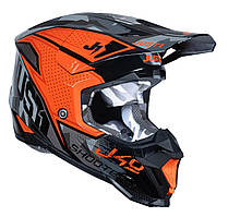 Ендуро шолом Just1 J40 Shooter Camo Orange Black