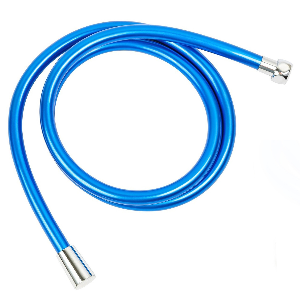 Шланг для душу Ango гайка 1/2 дюйми 150 см ПВХ круглий перетин синій, фото 1