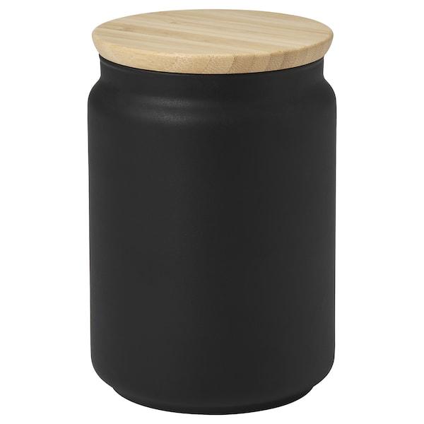 Банка із кришкою IKEA EKLATERA 1,1 л Чорна 303.331.25