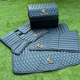 Килимки в автомобіль з екошкіри Porsche в салон