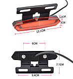 Задній ліхтар із покажчиком поворотів стопів для електросамоката велосипеда скутера мотоцикла, фото 3