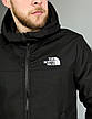 Чоловіча куртка вітровка The North Face Зе Норт Фейс двостороння чорна з капюшоном на весну осінь, фото 8