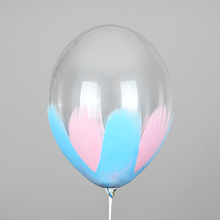 Принт 032 BELBAL-ББ 12" Браш макарун блакитно-пудрова, фото 2