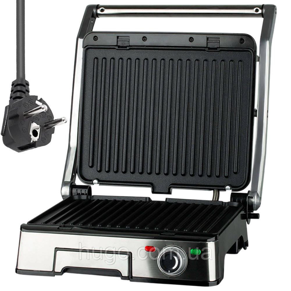 Електрогриль контактний RAF R 238 з піддоном для жиру, 2200Вт / Домашній гриль-прес, фото 1