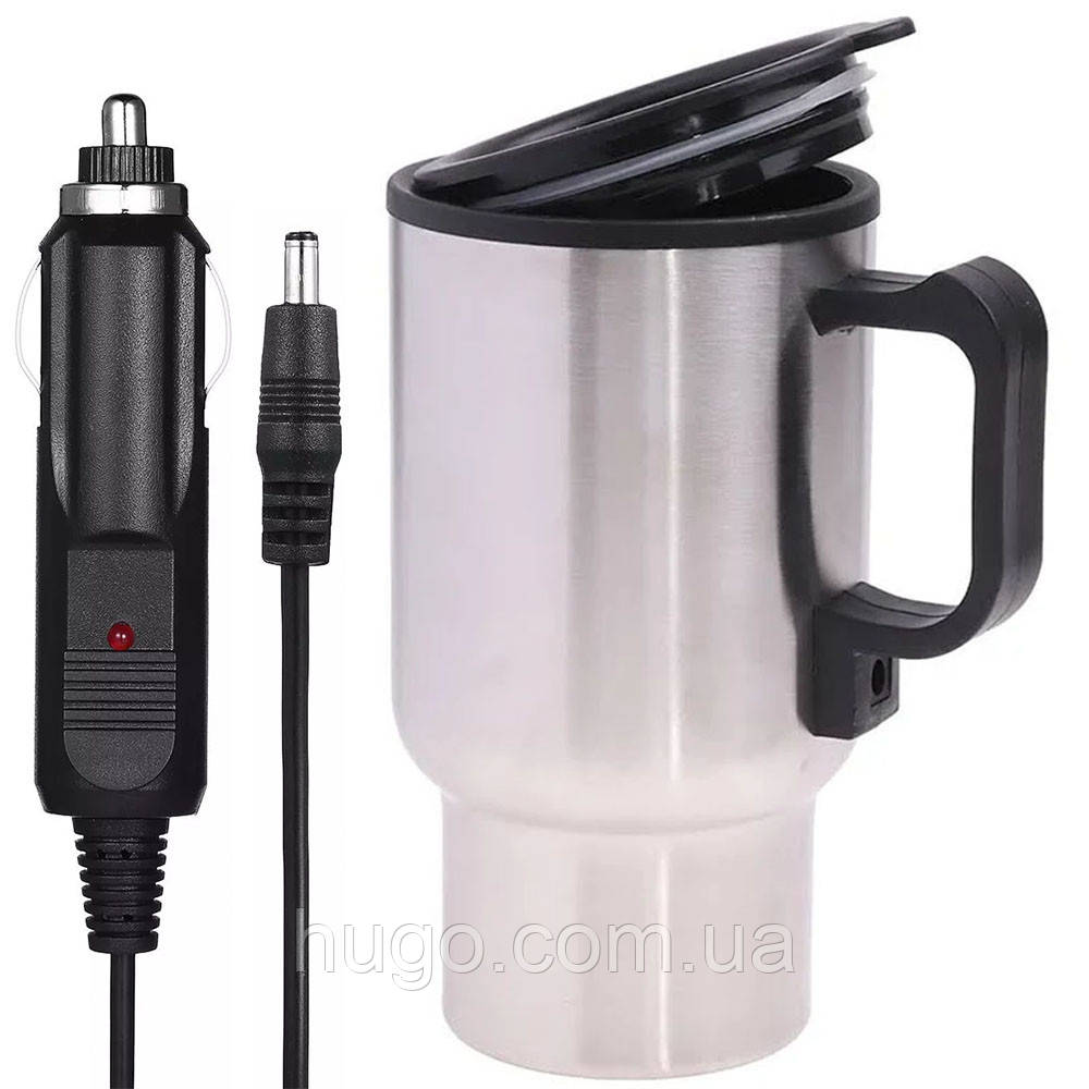 Автомобільний термокухоль з підігрівом 450 мл, 12В, до 60°С / Автомобільна чашка, фото 1