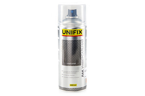 Лак акриловий універсальний Прозорий гл. 400 мл UNIFIX, фото 1