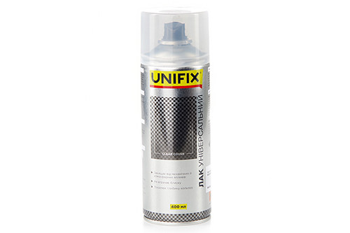 Лак акриловий універсальний Прозорий мат. 400 мл UNIFIX, фото 1